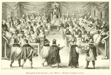 Empfang eines Doktors, um 1620